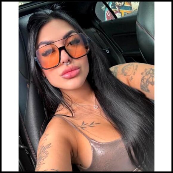 Retro Oversized Aviator Sunglasses Square Double Bridge Pilot Sun Glasses main image 6